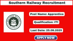 Southern Railway Apprentice Recruitment 2025