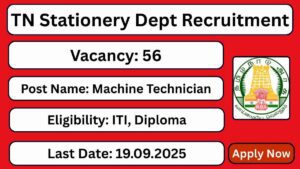 The Tamil Nadu Stationery and Printing Department Recruitment 2025