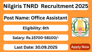 Nilgiris TNRD Recruitment 2025